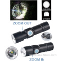 USB Rechargeable Cold White Light Multi-Function Flashlight